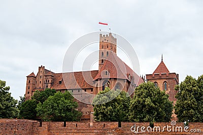 Malbork, medieval teutonic castle ruins in Poland Stock Photo