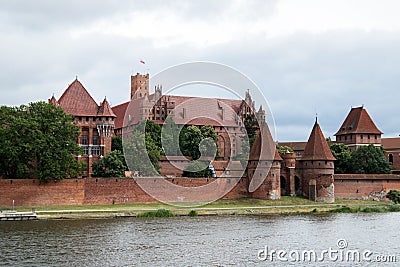 Malbork, medieval teutonic castle ruins in Poland Stock Photo