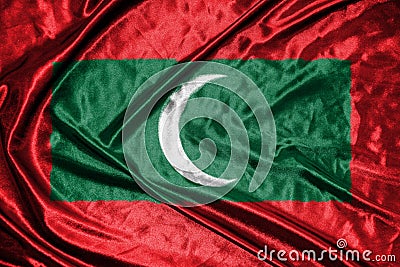 Maldives flag.flag on background Stock Photo