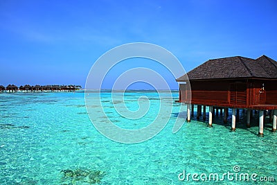 Maldives vater villa Stock Photo