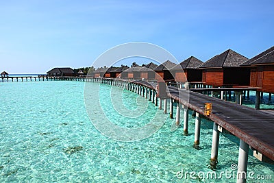 Maldives water villa Stock Photo