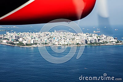 Maldivian capital from above Stock Photo