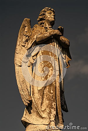 Male Angel Statue Stock Photo