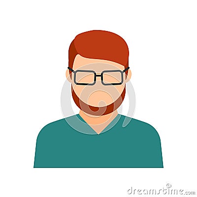 Male avatar without a face. Vector flat illustration. Cartoon Illustration