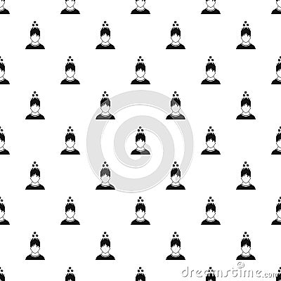 Male avatar and pills pattern, simple style Vector Illustration