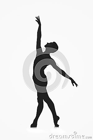 Male ballet dancer silhouette Stock Photo