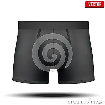 Male black underpants brief. Vector Illustration Vector Illustration