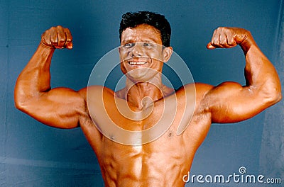 Male Body Builder Stock Photo