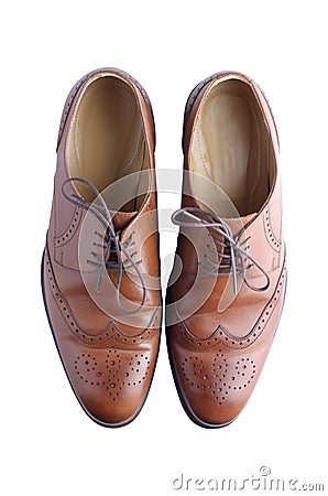 Male brogue shoes Stock Photo