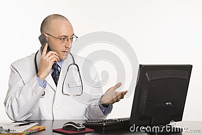 Male Caucasian doctor. Stock Photo