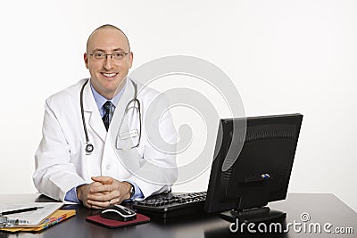 Male Caucasian doctor. Stock Photo