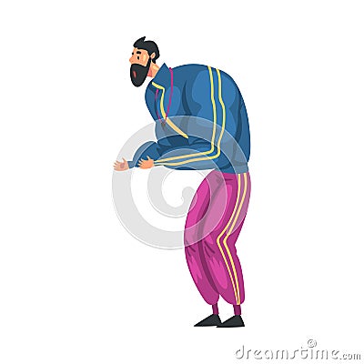Male Coach Trainer Character, Sportive Muscular Man in Sports Uniform Cartoon Style Vector Illustration Vector Illustration