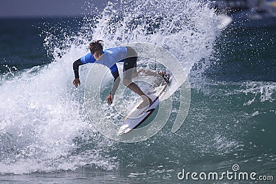 Male surfer makes a splash Editorial Stock Photo