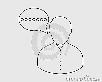 Male Conversion Bubble line icon Vector Illustration