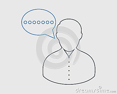 Male Conversion Bubble line icon Vector Illustration