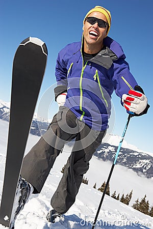 Male Cross Country Skier Stock Photo