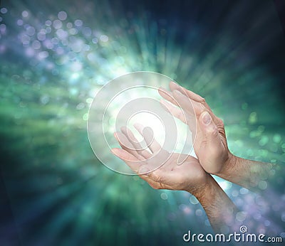 Channelling healing energy to where it is needed Stock Photo