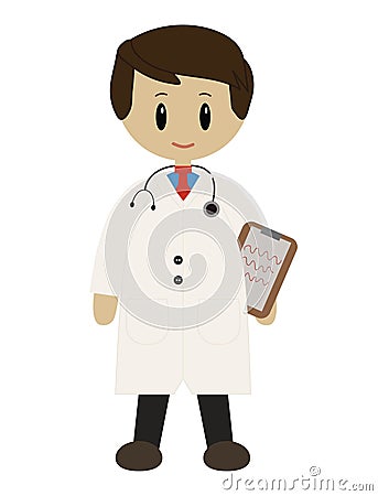 Male Doctor Vector Illustration