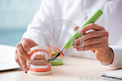 Male doctor stomatologist working in the clinic Stock Photo