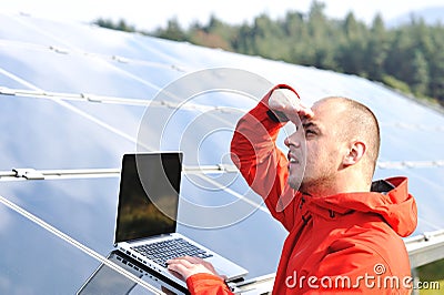 Male engineer at work place Stock Photo