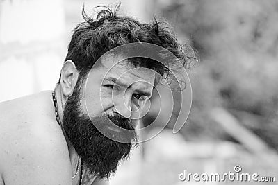 Male facial care. Headache and overworking. Energy and tiredness. Long working day. Feeling exhausted. Hangover morning Stock Photo