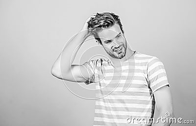 Male fashion and beauty. man in trendy shirt. Guy fashion model. perfect look of muscular man. sexy macho in casual Stock Photo