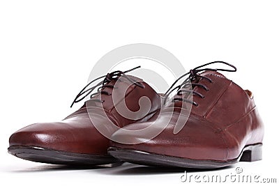 Male fashion with shoes on white Stock Photo