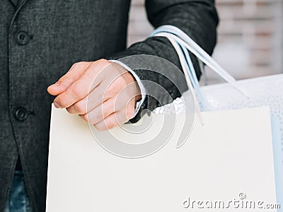 Male fashion store sale shopping copy space Stock Photo