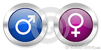 Male female gender icon Stock Photo