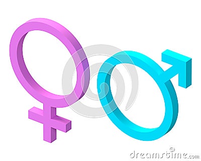 Male & Female Gender Signs V3 2 Stock Photo