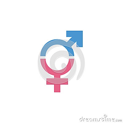 Male female icon graphic design template vector Vector Illustration