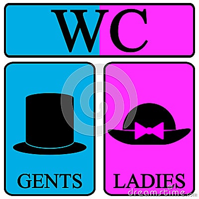 Male and female restroom symbol icons Vector Illustration