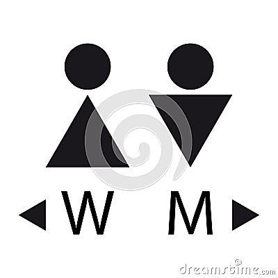 Male and female sign icon Vector Illustration