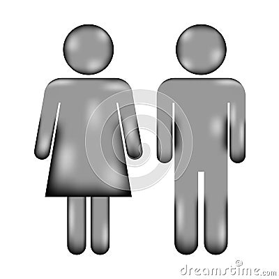 Male and Female sign icon. Stock Photo