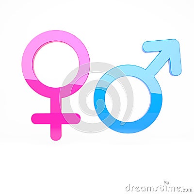 Male and female signs Stock Photo
