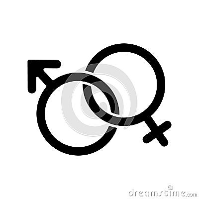 Male and Female symbol icon vector illustration Vector Illustration