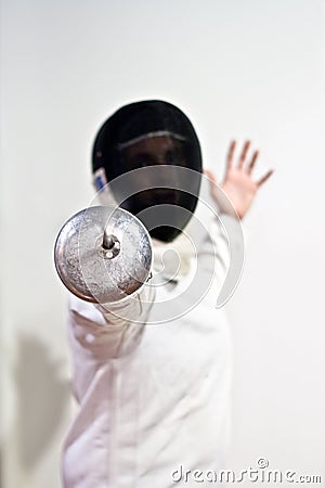 Male Fencer Stock Photo