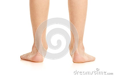 Male flatfoot legs Stock Photo