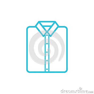 Male folded shirt. Isolated on white background. Vector Illustration