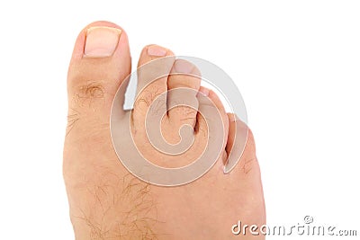 Male foot and toes Stock Photo