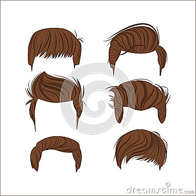 Male hair styles design Vector Illustration