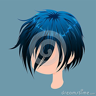 Hairstyle cartoons Male hairstyle concept Illustration vector On pop art comics style Abstract background Vector Illustration