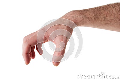 Male Hand Picking Your Object Stock Photo