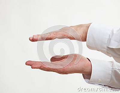 Male hand showing a fatness Stock Photo