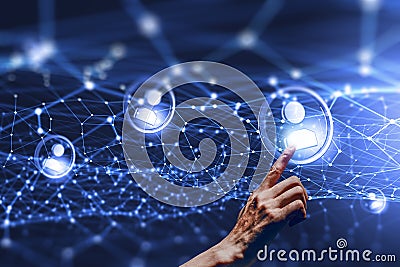 Creating wireless technologies. Mixed media Stock Photo