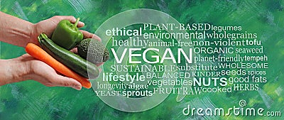 Veganism as a way of life word cloud Stock Photo