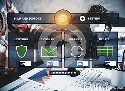 Touchscreen concept Stock Photo