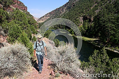Male hiker Stock Photo
