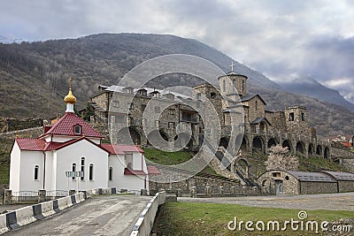 Male Holy Dormition Monastery. North Ossetia. Russia. Stock Photo