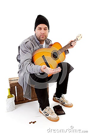 Male homeless tramp Stock Photo